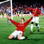 Selebrasi Ole Gunnar Solskjaer di final Liga Champions 1999